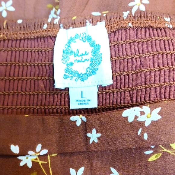 Blue Rain Boho Vintage Floral Mini Dress - Picture 4 of 4